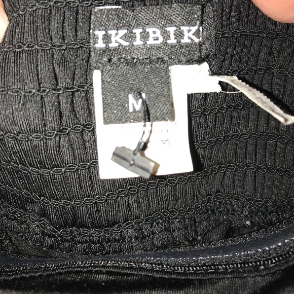 Black with sequins strapless mini dress Size Med. - Picture 3 of 4